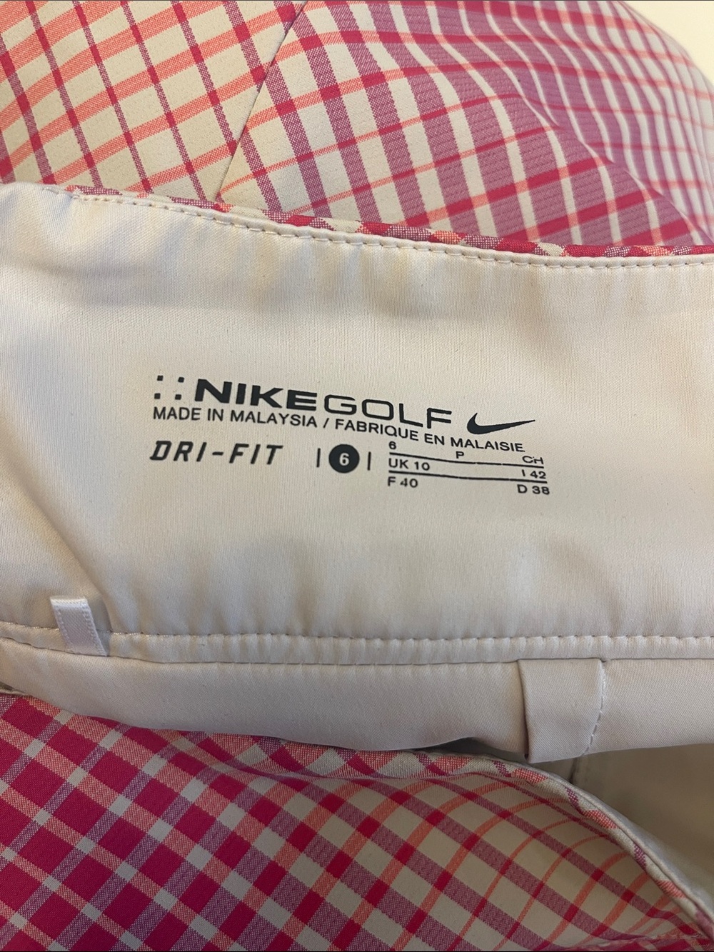 Nike Pink Plaid Circle Skort - Picture 3 of 3